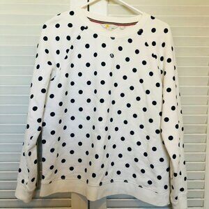 Boden Navy Polka Dot sweatshirt like new